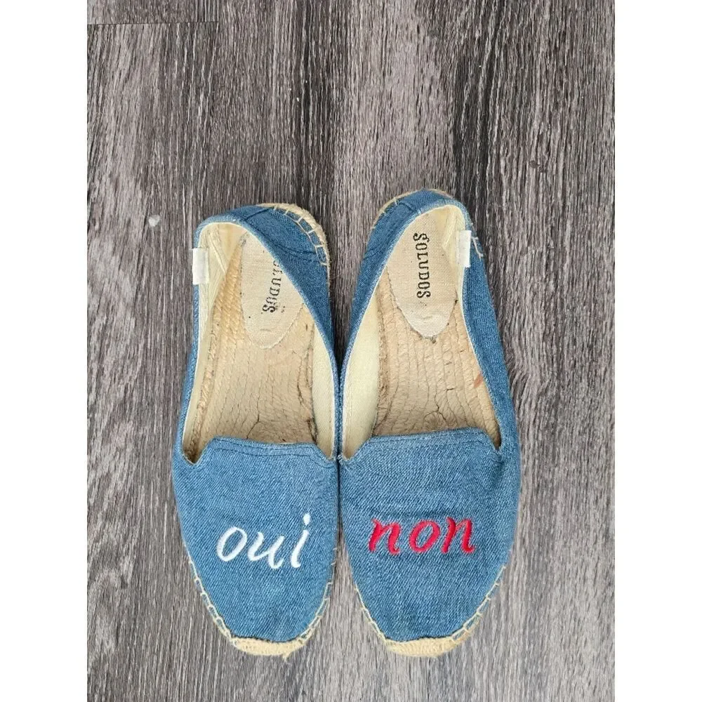 Soludos Blue Denim Slip-On Espadrilles
